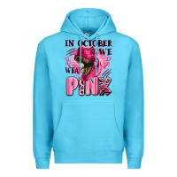 Ocean Blue in october we wear pink dinosaur Premium Hoodie - LillyAllenDesigns