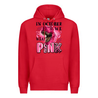 Red in october we wear pink dinosaur Premium Hoodie - LillyAllenDesigns