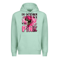 In October We Wear Pink Dinosaur Premium Hoodie | Teevron