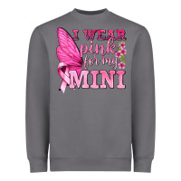 Storm I Wear Pink For My Mini with Butterfly Heavyweight Sweatshirt - texasbilliewilder