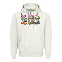 Oatmeal Heather blessed mini easter Zipper Hoodie - BarkalooDesign
