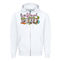 White blessed mini easter Zipper Hoodie - BarkalooDesign