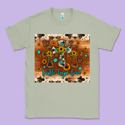 Faith Hope Love Cross Classic Tee Designed By Jahusdesignshop
