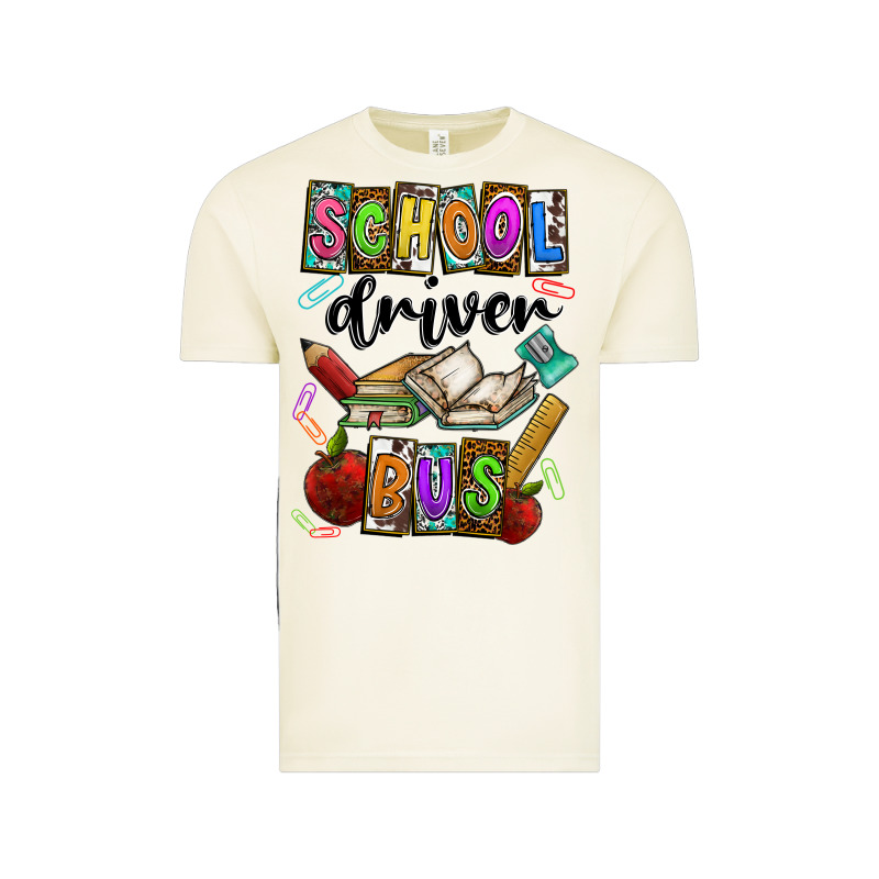 School Driver Bus Vintage Tee by CowhideDigitalArt | Teevron