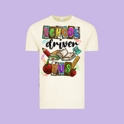 School Driver Bus Vintage Tee Designed By Cowhidedigitalart