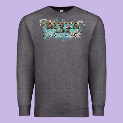 River Life Premium Sweatshirt Designed By Nancycooperartshop