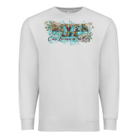 Dove Grey river life Premium Sweatshirt - NancyCooperArtShop