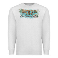 Oatmeal Heather river life Premium Sweatshirt - NancyCooperArtShop
