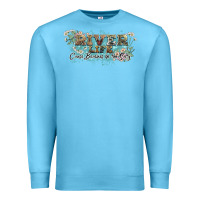 Ocean Blue river life Premium Sweatshirt - NancyCooperArtShop