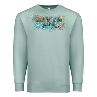 Seafoam river life Premium Sweatshirt - NancyCooperArtShop