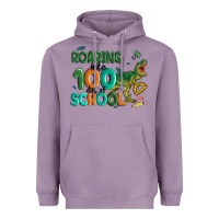Lavender roaring into 100 day of school Heavyweight Hoodie - MaliasSmallBusiness