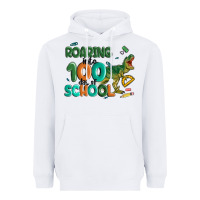 White roaring into 100 day of school Heavyweight Hoodie - MaliasSmallBusiness