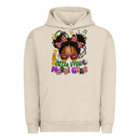 Pigment French Oak little miss mardi gras afro messy bun kid Urban Hoodie - texasbilliewilder