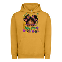 Pigment Peanut Butter little miss mardi gras afro messy bun kid Urban Hoodie - texasbilliewilder