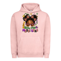 Pigment Salmon little miss mardi gras afro messy bun kid Urban Hoodie - texasbilliewilder