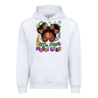 White little miss mardi gras afro messy bun kid Urban Hoodie - texasbilliewilder