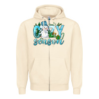 Sandshell cozy season winter christmas Zipper Hoodie - NancyCooperArtShop