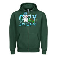 Sports Green cozy season winter christmas Zipper Hoodie - NancyCooperArtShop