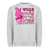 I Wear Pink For My Mom With Butterfly Heavyweight Sweatshirt | Teevron