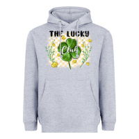 Heather Grey the lucky club Heavyweight Hoodie - MaliasSmallBusiness