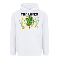 White the lucky club Heavyweight Hoodie - MaliasSmallBusiness