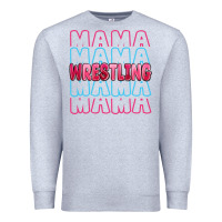 Heather Grey wrestling mama Premium Sweatshirt - MaliasSmallBusiness