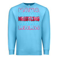 Ocean Blue wrestling mama Premium Sweatshirt - MaliasSmallBusiness