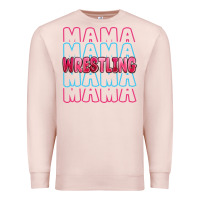 Pale Pink wrestling mama Premium Sweatshirt - MaliasSmallBusiness