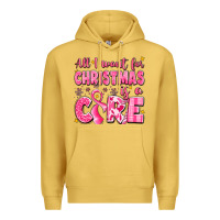 Antique Gold all i want for christmas is a cure breast cancer Premium Hoodie - LillyAllenDesigns