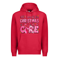 Cardinal all i want for christmas is a cure breast cancer Premium Hoodie - LillyAllenDesigns