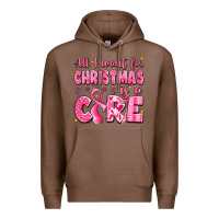 Chestnut all i want for christmas is a cure breast cancer Premium Hoodie - LillyAllenDesigns