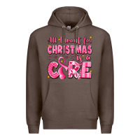Coffee all i want for christmas is a cure breast cancer Premium Hoodie - LillyAllenDesigns