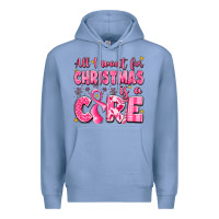 Colony Blue all i want for christmas is a cure breast cancer Premium Hoodie - LillyAllenDesigns