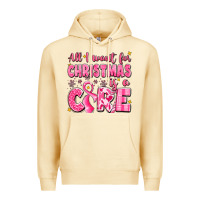 Pina Colada all i want for christmas is a cure breast cancer Premium Hoodie - LillyAllenDesigns