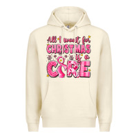 Sandshell all i want for christmas is a cure breast cancer Premium Hoodie - LillyAllenDesigns
