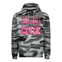 Slate Camo all i want for christmas is a cure breast cancer Premium Hoodie - LillyAllenDesigns