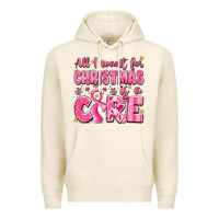 Tofu all i want for christmas is a cure breast cancer Premium Hoodie - LillyAllenDesigns