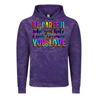 Cloud Purple be careful who you hate it could be someone you lo Vintage Hoodie - Zillion Design Studio