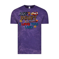 Cloud Purple Ain't no doubt i love this land 4th of july Vintage Tee - CowGirlArtShop