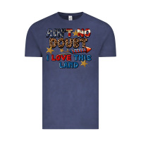 Vintage Denim Ain't no doubt i love this land 4th of july Vintage Tee - CowGirlArtShop