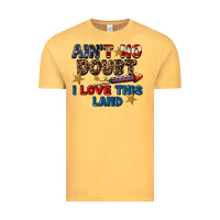Vintage Mustard Ain't no doubt i love this land 4th of july Vintage Tee - CowGirlArtShop