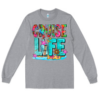 Heather Grey cruise  life Long Sleeve Tee - AdoDesignShop