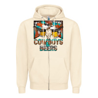 Sandshell cowboys and beers Zipper Hoodie - NancyCooperArtShop