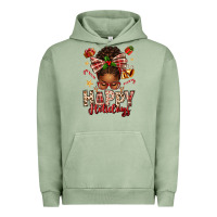 Pigment Oil Green happy holidays christmas afro messy bun Urban Hoodie - texasbilliewilder