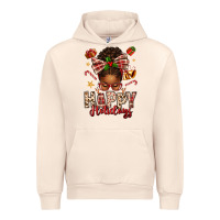 Sandshell happy holidays christmas afro messy bun Urban Hoodie - texasbilliewilder