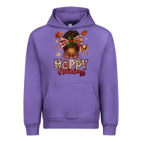 Tulip happy holidays christmas afro messy bun Urban Hoodie - texasbilliewilder