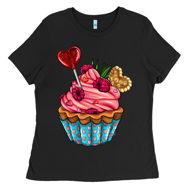 Valentines Day Cupcake Ladies Tee by AdoDesignShop | Teevron