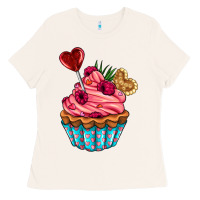 Bone valentines day cupcake Ladies Tee - AdoDesignShop