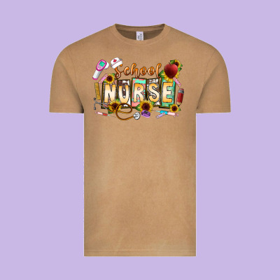 School Nurse Vintage Tee Designed By Cowhidedigitalart