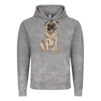 Cloud Rock pug Vintage Hoodie - RanaPortraitStore